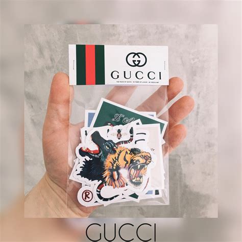 gucci and supreme stickers|Gucci stickers for sunglasses.